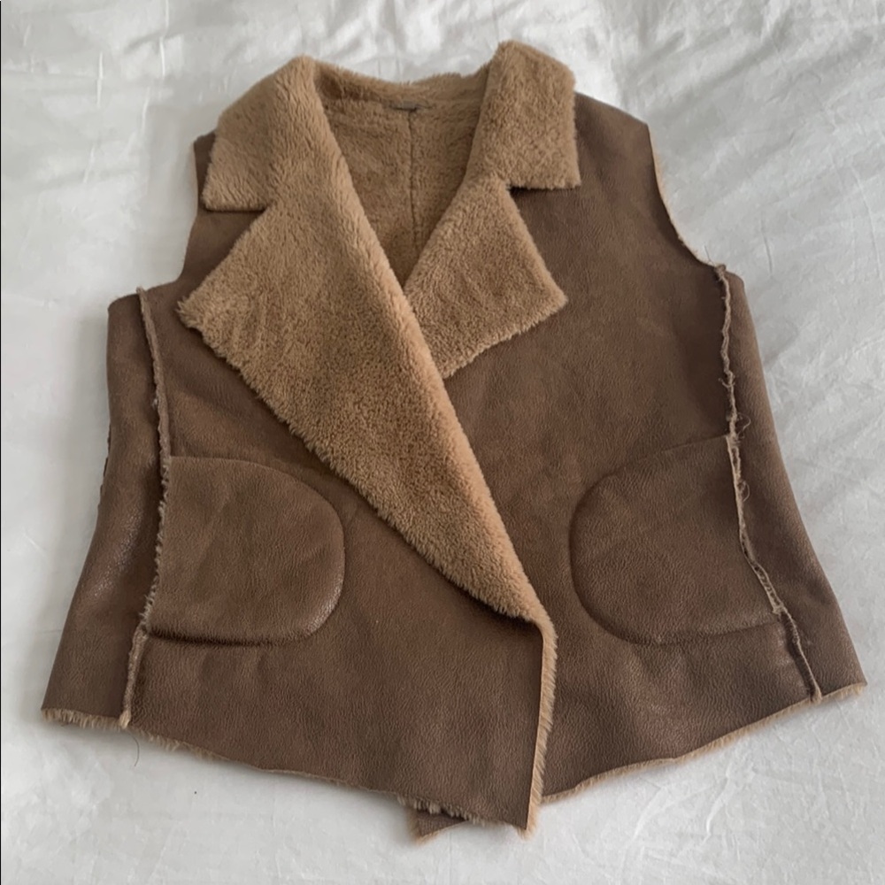 Brown Shearling Vest